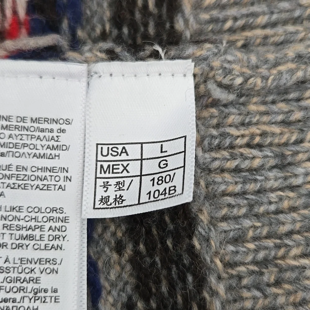 Brooks Brothers Sweater Mens Large Gray Merino Wool Blend Knit Crew Neck Grandpa